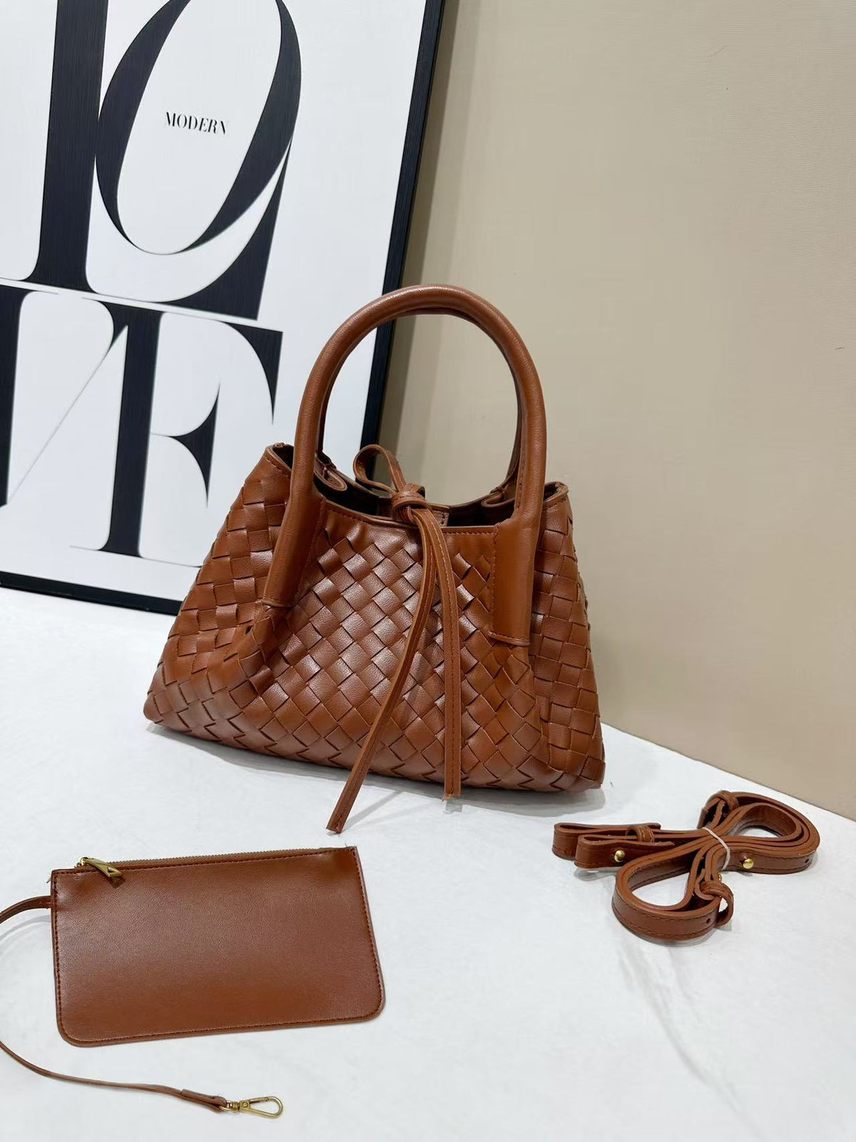 Popular Innovative Pretty Cowhide Hand-woven High-grade Women's Handbag