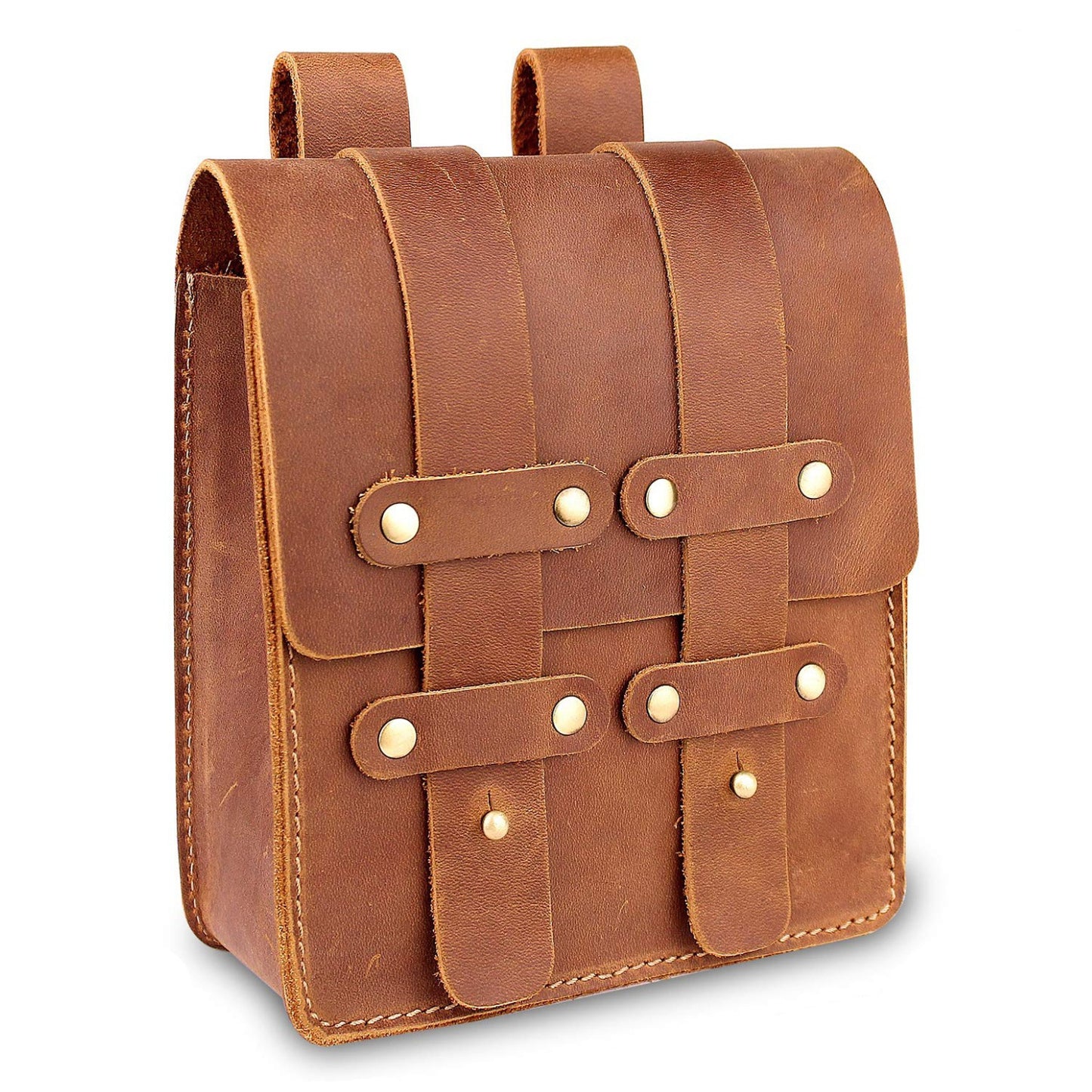 Women's & Men's & Pants Pannier Crazy Horse Genuine Men's Waist Packs