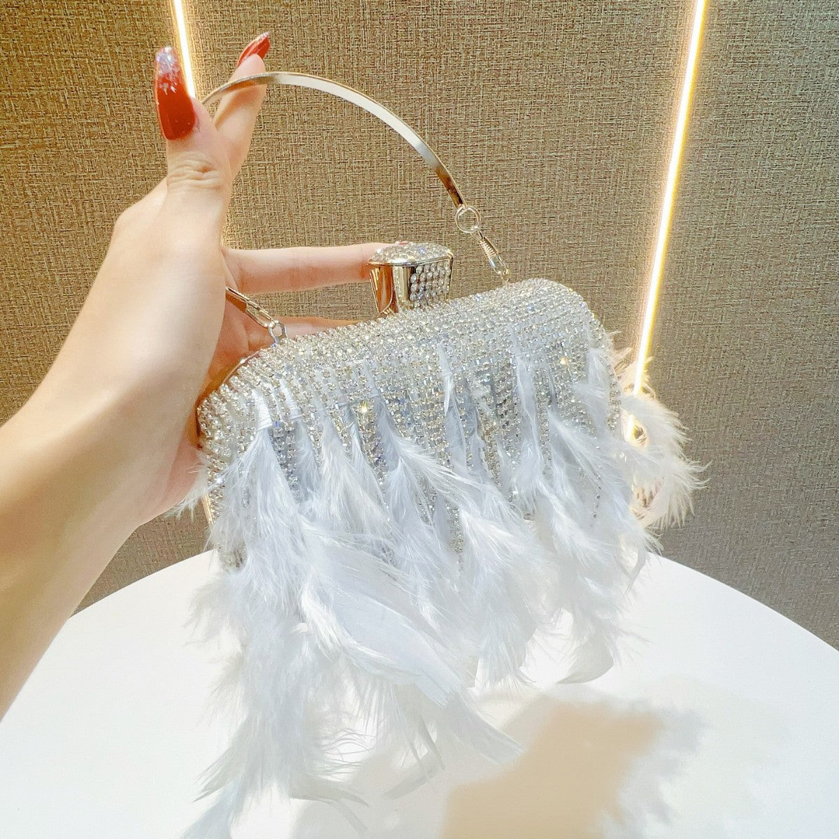 Style Clutch Diamond Tassel Wedding Banquet Handbags