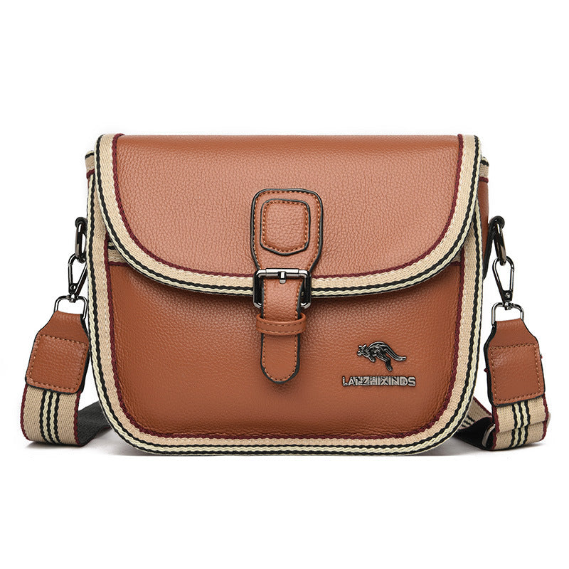 Women's Kangaroo Fashionable Korean Style Soft Leather Crossbody Bags
