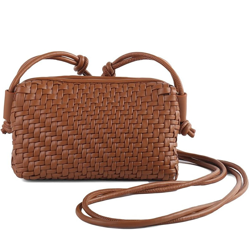 New Slouchy Color Matching Woven Tide Women's Messenger Bag