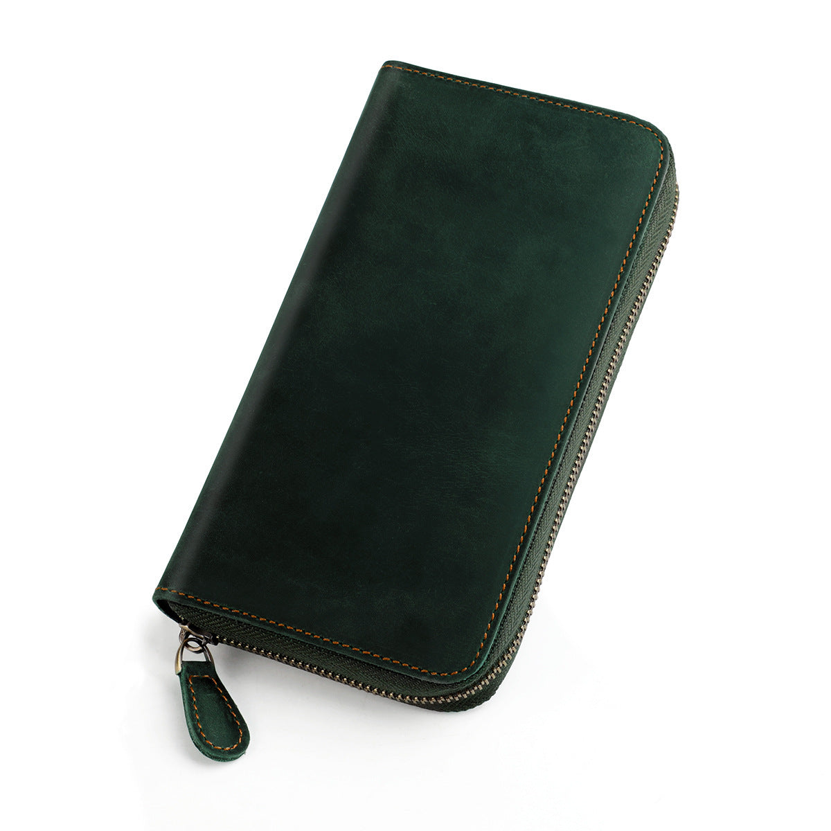 Women's & Men's & Retro Crazy Horse Leather Expanding Genuine Card Holder