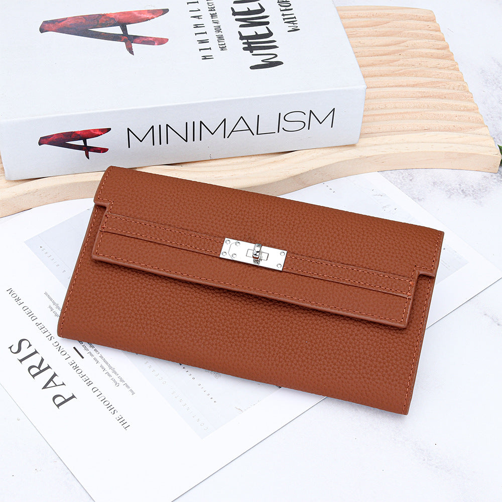 Women's Long Genuine Leather Fashion Kelly Money First Layer Ladies Wallet