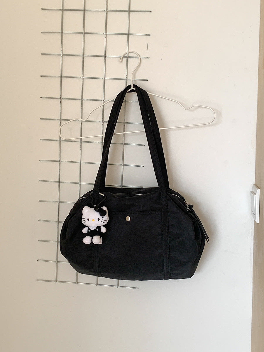 Women's Large Capacity Oval Nylon Commuter Female Shoulder Bags