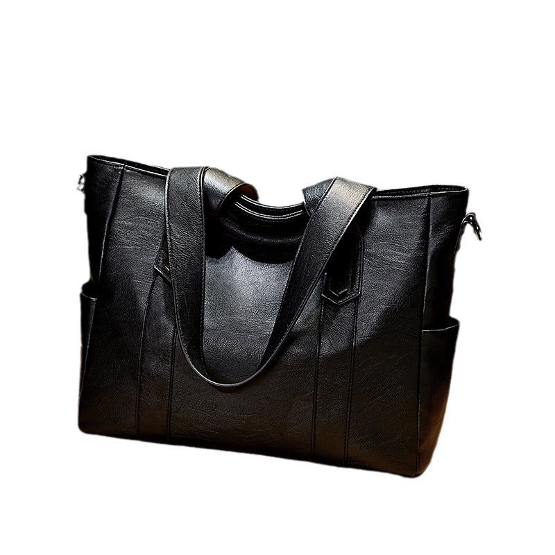 Women's Fashion Large Capacity Totes Soft Leather Shoulder Bags