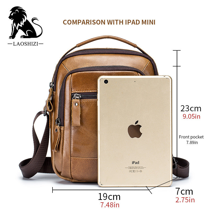 Men's Cowhide Genuine Leather Fashion Large Capacity Men's Shoulder Bags