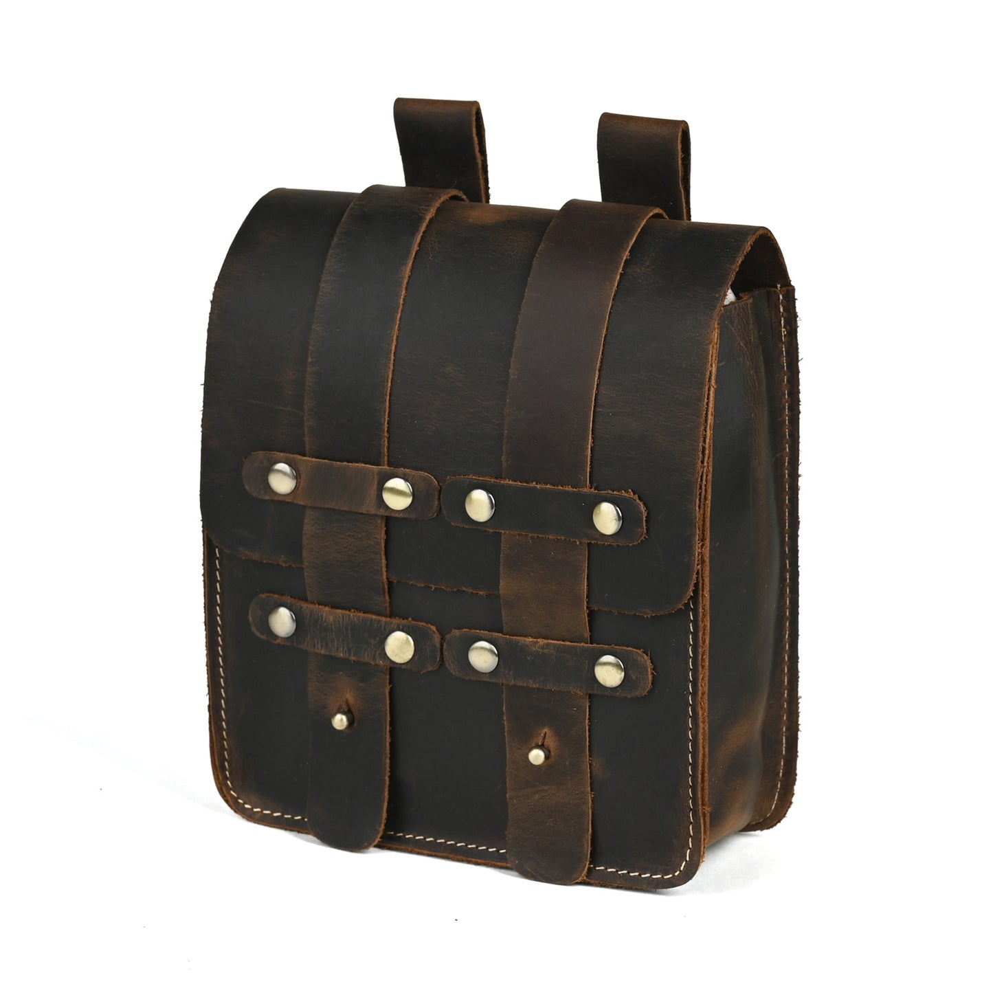 Men's Top Layer Crazy Horse Skin Cowhide Trendy Men's Chest Bags