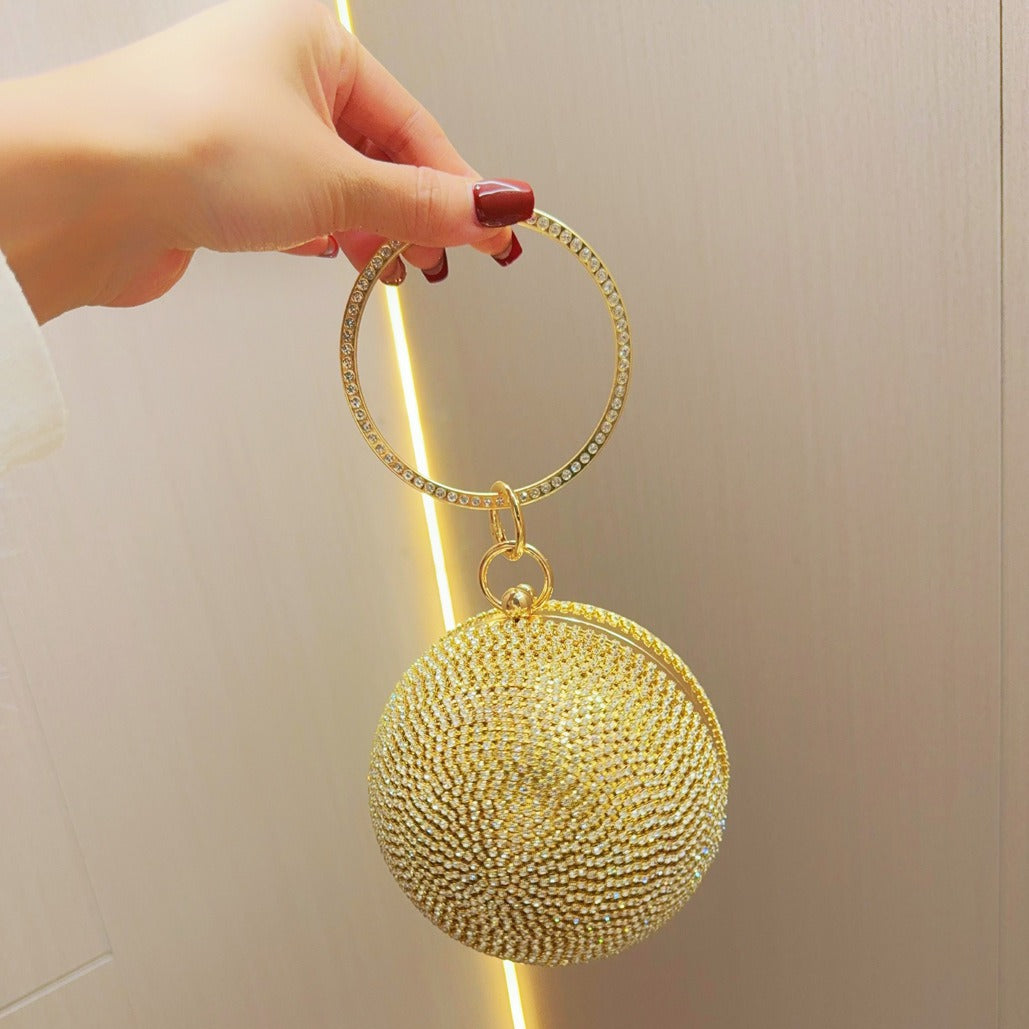 Women's Dress Fashion Banquet Clutch With Diamond Evening Bags