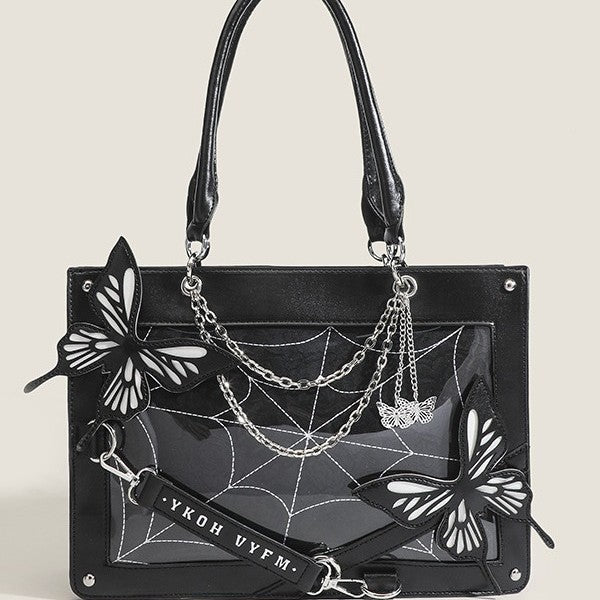 Dark Style Labyrinth Butterfly Cartoon Hand-held Shoulder Bags