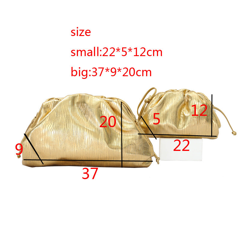 Women's Golden Cloud Large Size Woven Shoulder Bags