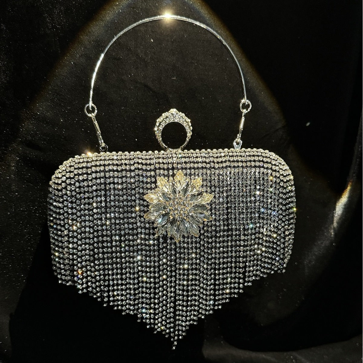 Full Diamond Rhinestone Clutch Bar Banquet Evening Bags