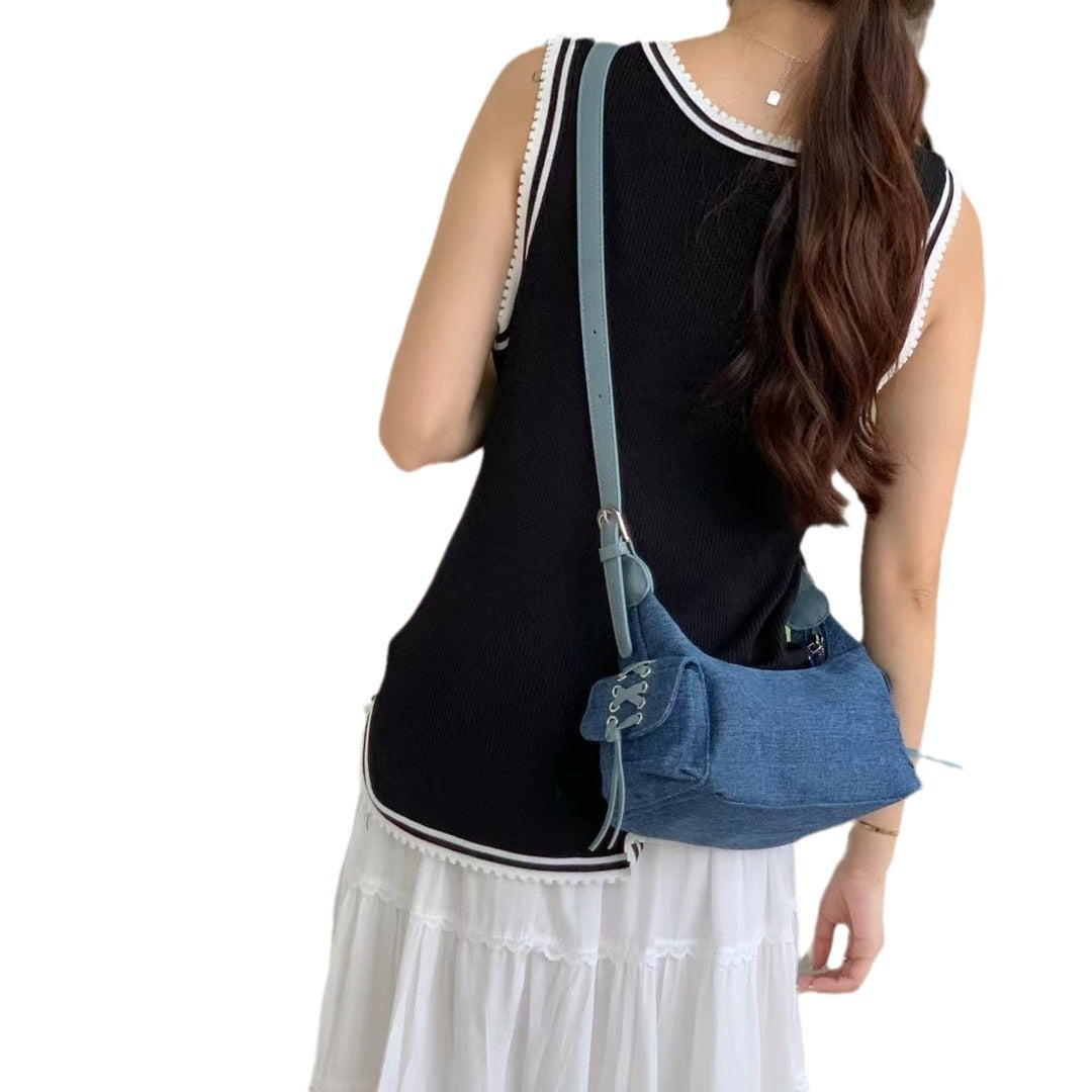 Women's Fashion Retro Hot Underarm Denim Shoulder Bags
