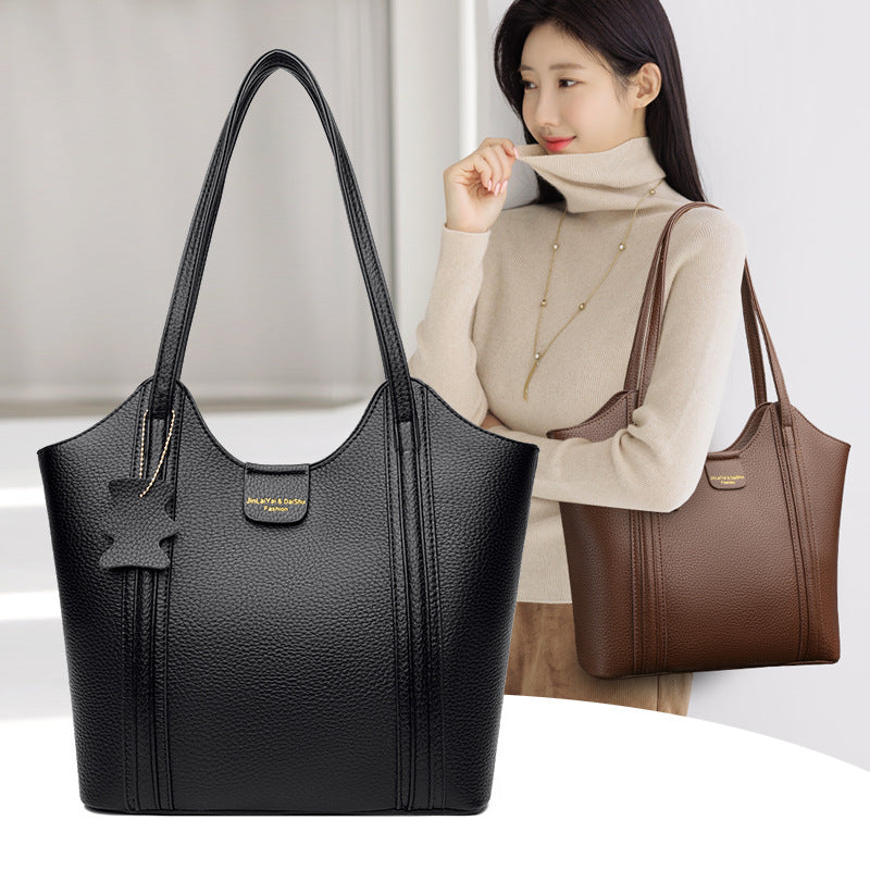 Women's Portable Soft Leather Large Capacity Fashion Commuter Women's Handbag