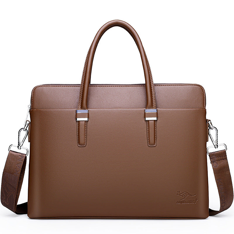 Men's Cool Business Computer Soft Leather Men's Handbags