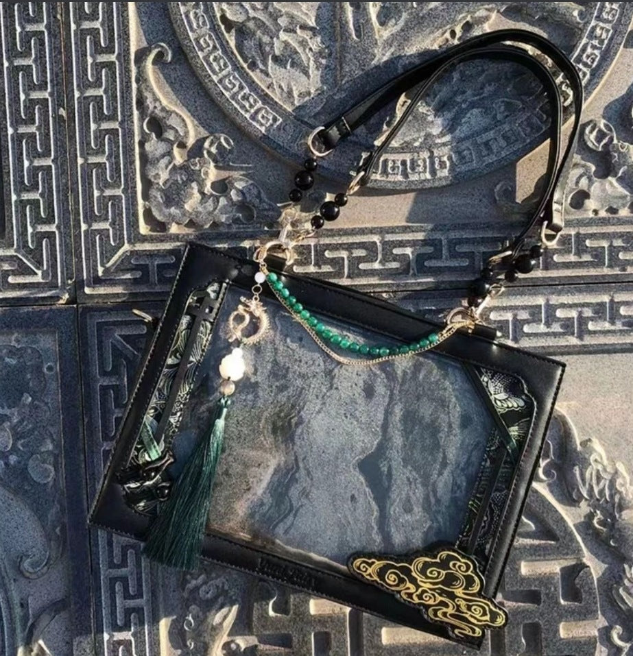 National Style Cartoon Dragon Flying In The Crossbody Bags