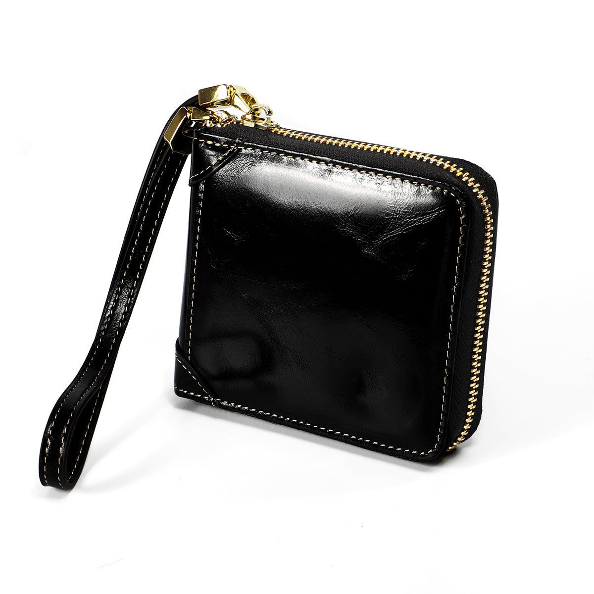 Women's & Men's & Genuine Leather High-grade Short Zip Ladies Wallets