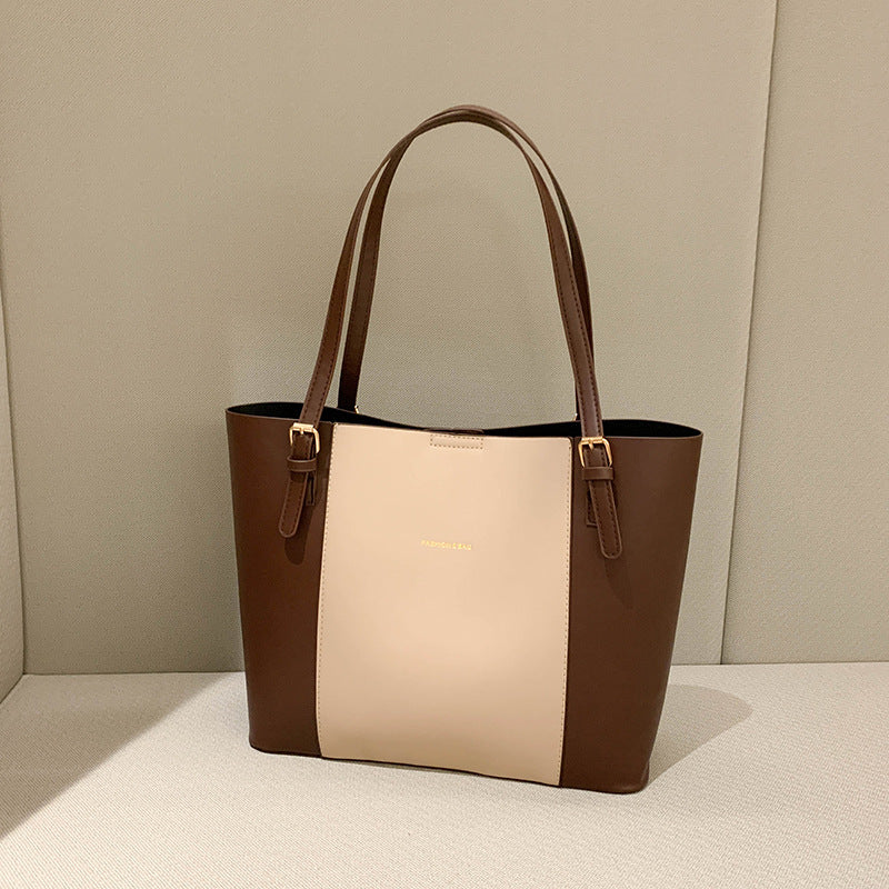 Women's Korean Style Color Matching Large Capacity Women's Shoulder Bag