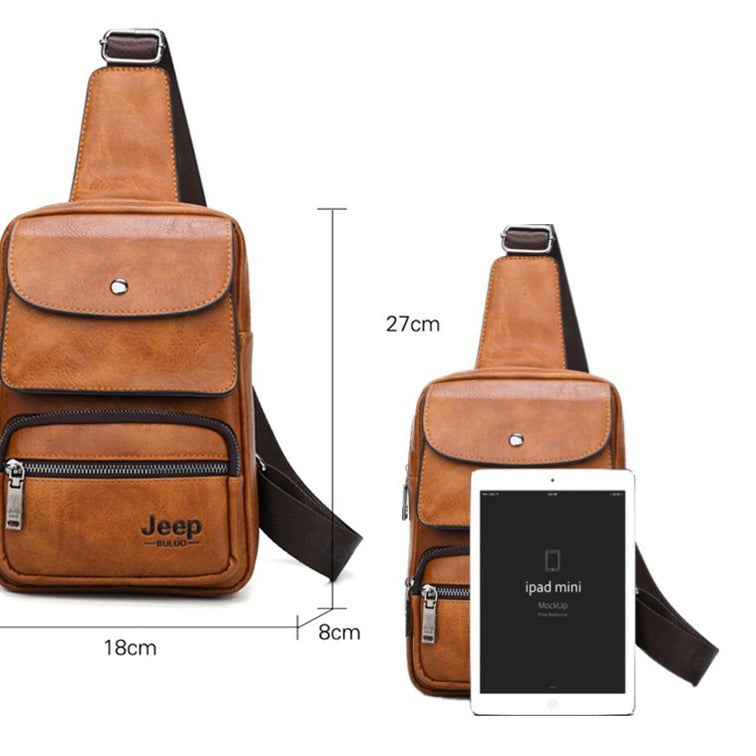 Men's Popular Korean Fashion Soft Leather Men's Handbags