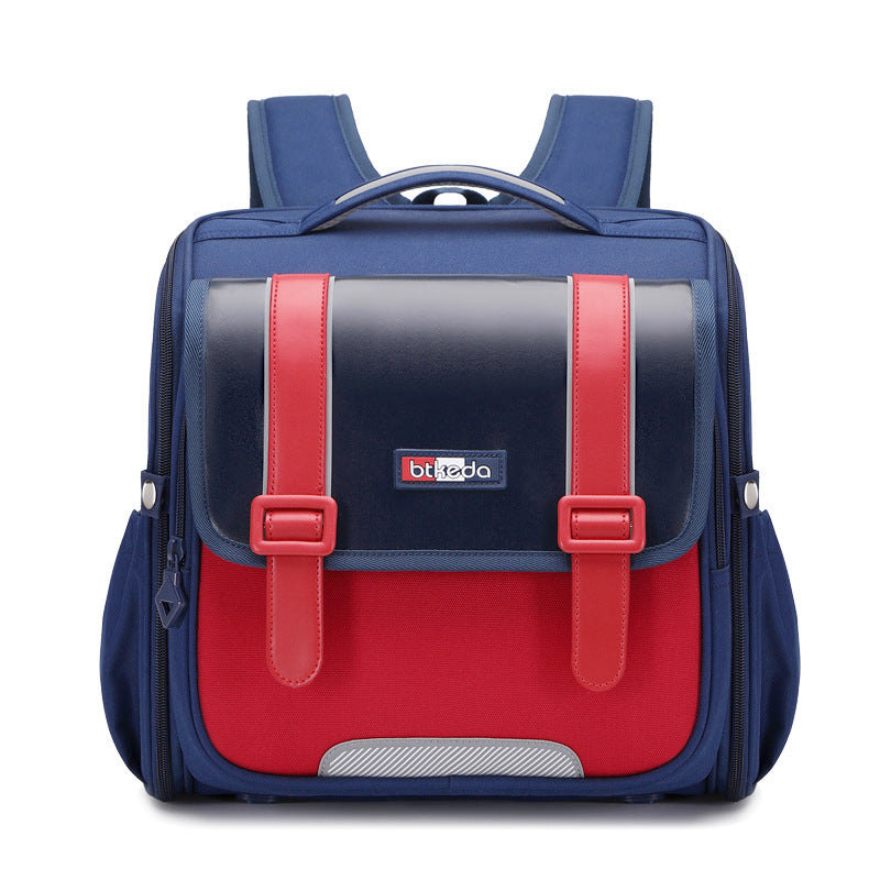 British Horizontal Boys Large Capacity Knee Elementary School Students' Schoolbags