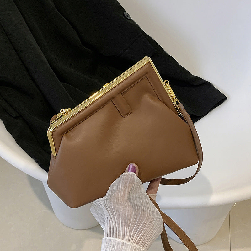 Women's Trendy Clip Design F Simple Elegant Shoulder Bags