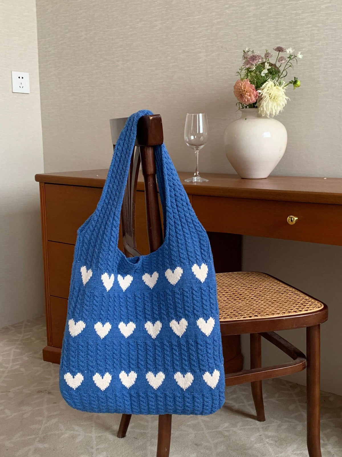 Women's Woven Love High-grade Exquisite Wool Portable Women's Shoulder Bag