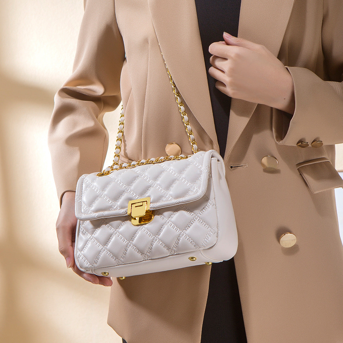 Women's For Girlfriend Diamond Pattern Gift Daily Handbags