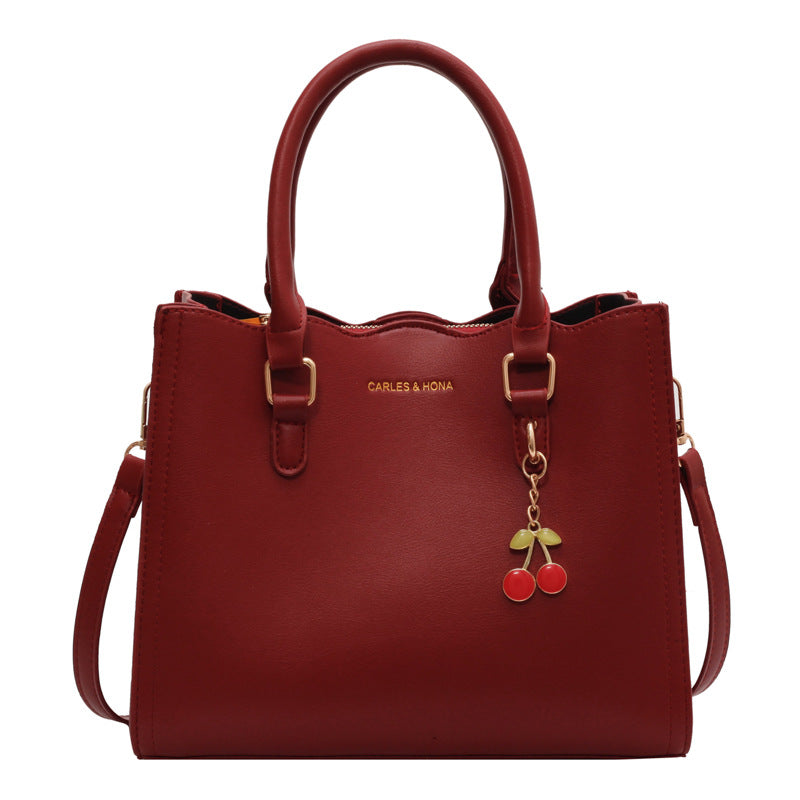 Lady Hand-held Commute Minimalist Temperament Red Bags