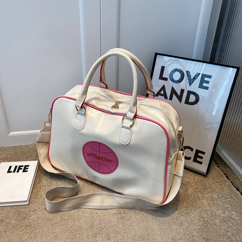 Women's Capacity Korean Fashionable Fresh Simple Baseball Shoulder Bags