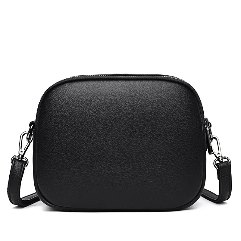 Leather Soft Female Fashion Round Large Crossbody Bags