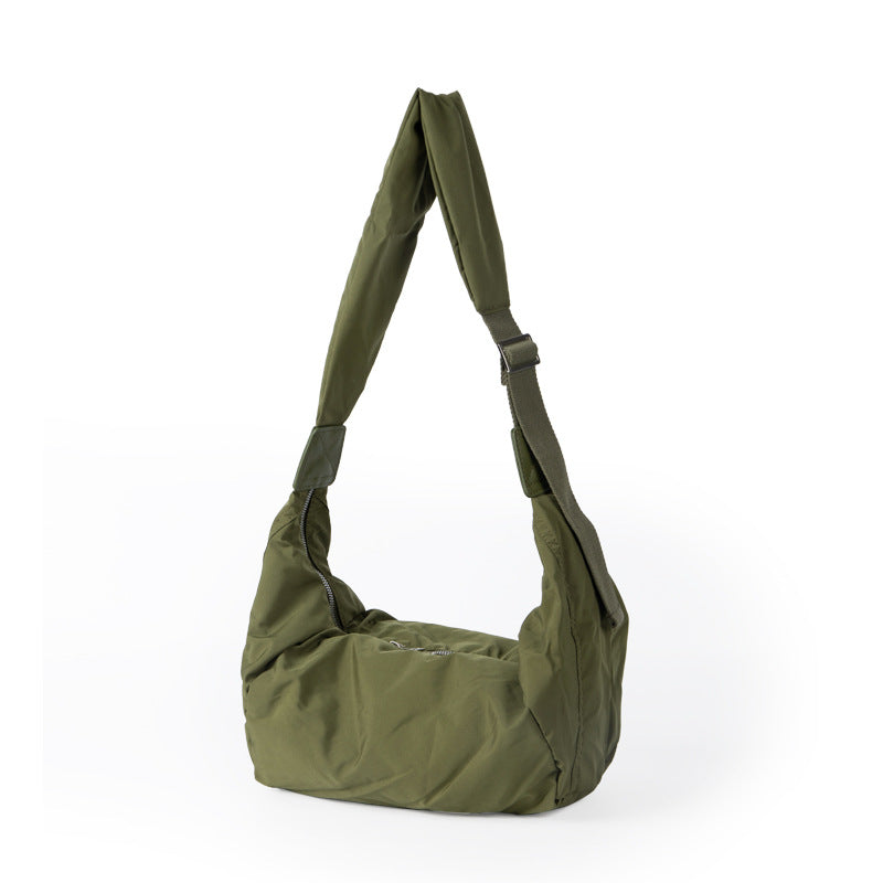 Capacity Nylon Cloth Texture Solid Color Shoulder Bags