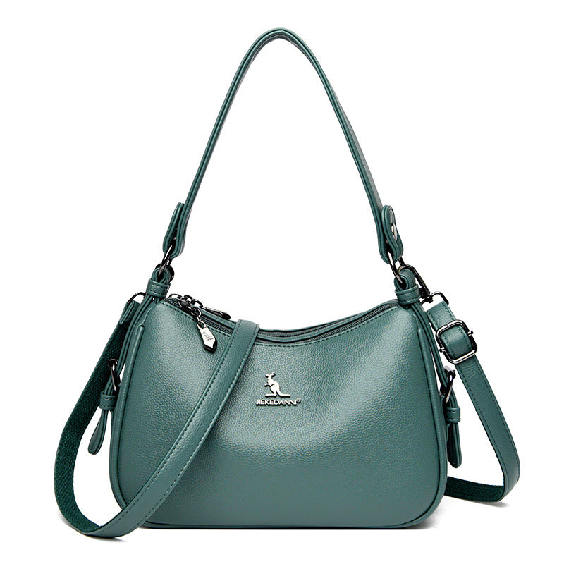 Women's Kangaroo Soft Leather Mother Simple Versatile Crossbody Bags