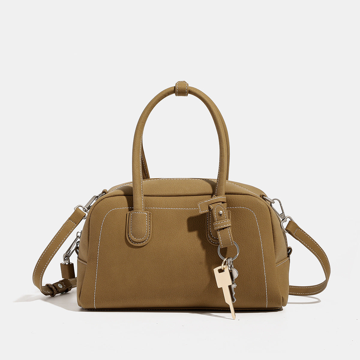Women's Vintage Autumn Frosted Feeling Tong Boston Women's Shoulder Bag