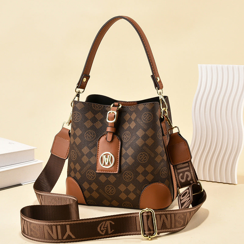 Women's Large Capacity Vintage Print Fashion Bucket Bags