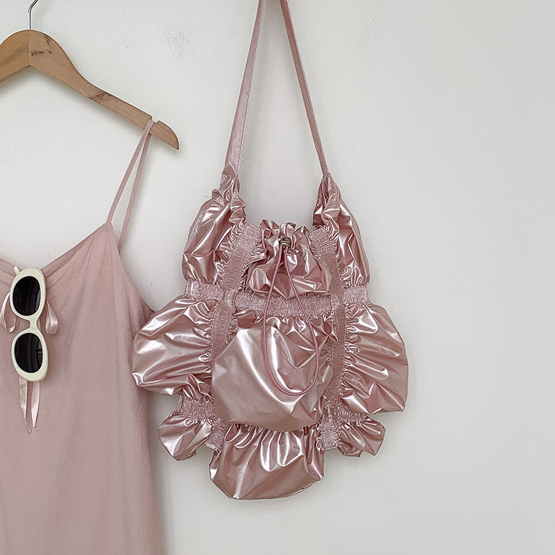 Personalized Drawstring Cloud Irregular Underarm High Shoulder Bags