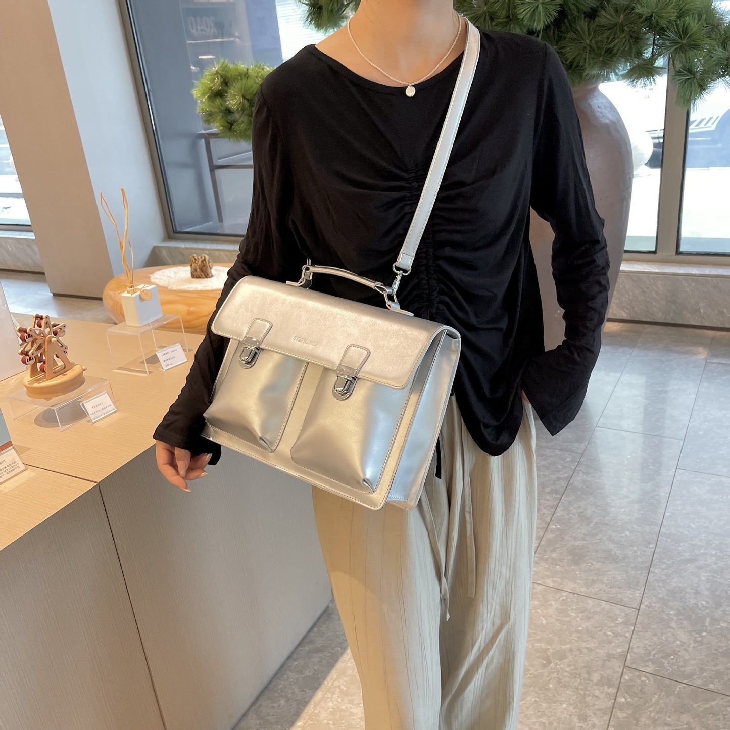 Cool Preppy Style Trendy Korean Business Handbags