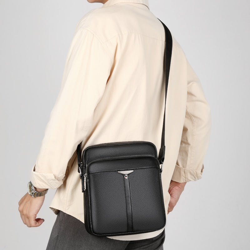 Men's Graceful Fashion Business Cattle Leather Men's Shoulder Bags