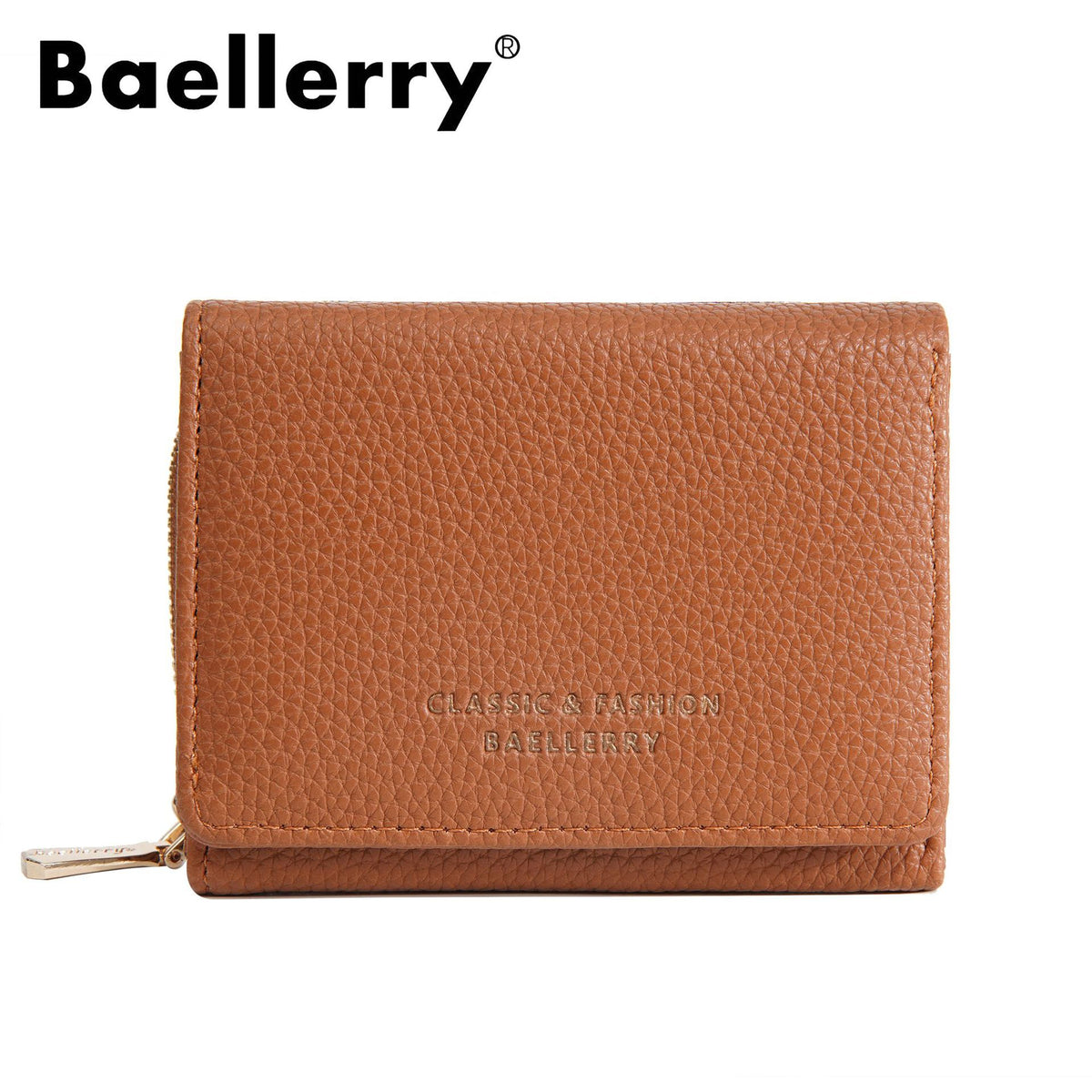 Women's Short Female Zipper Lychee Pattern Mini Coin Purses