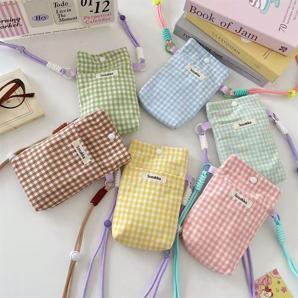 Women's Plaid Mobile Stylish Change Mini Women's Messenger Bag