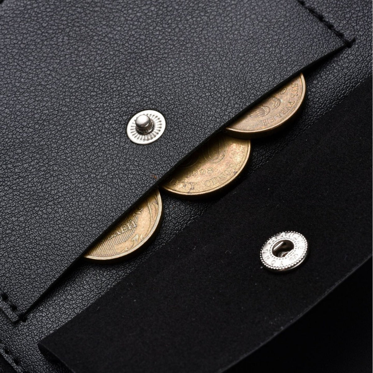 Men's Zipper Litchi Pattern Multiple Slots Retro Men's Wallet