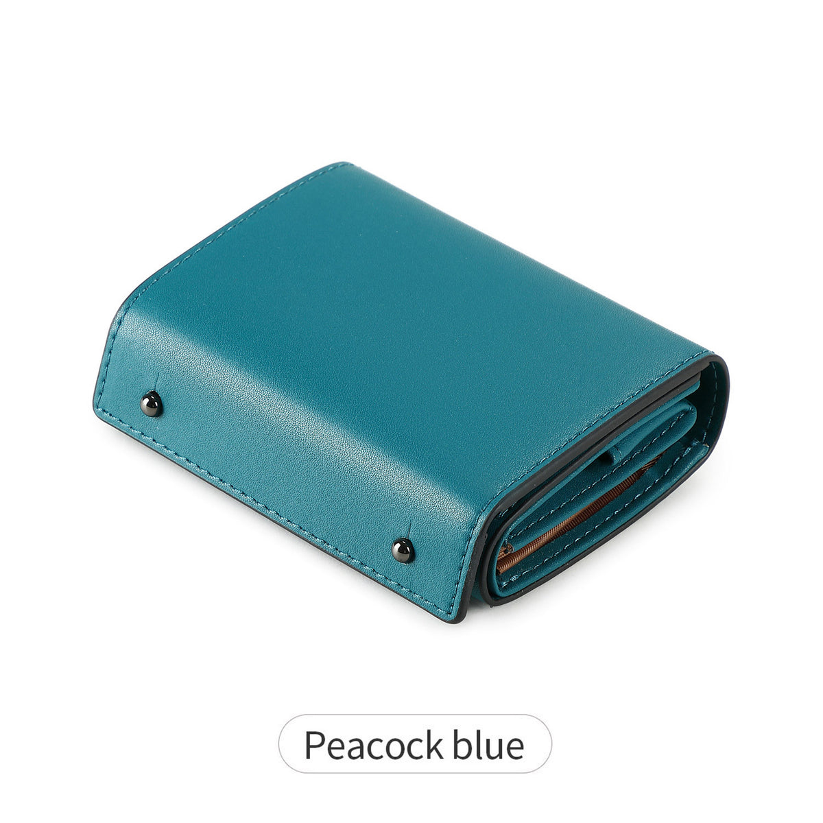 Men's Leather Trifold Multifunctional Business Box Purses