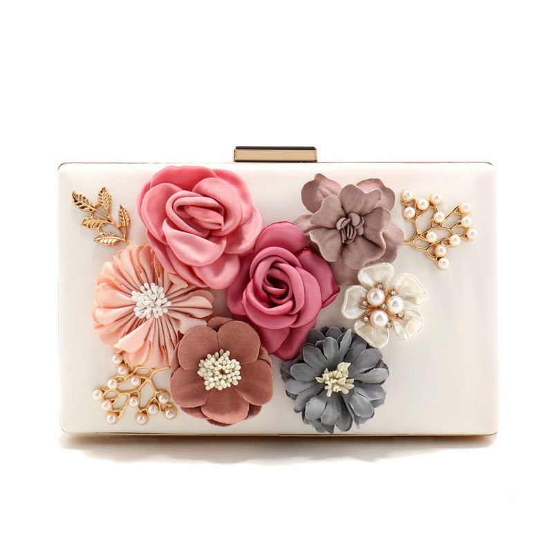 Women's Fashion Flower Dinner Temperament Banquet Clutch All Evening Bags
