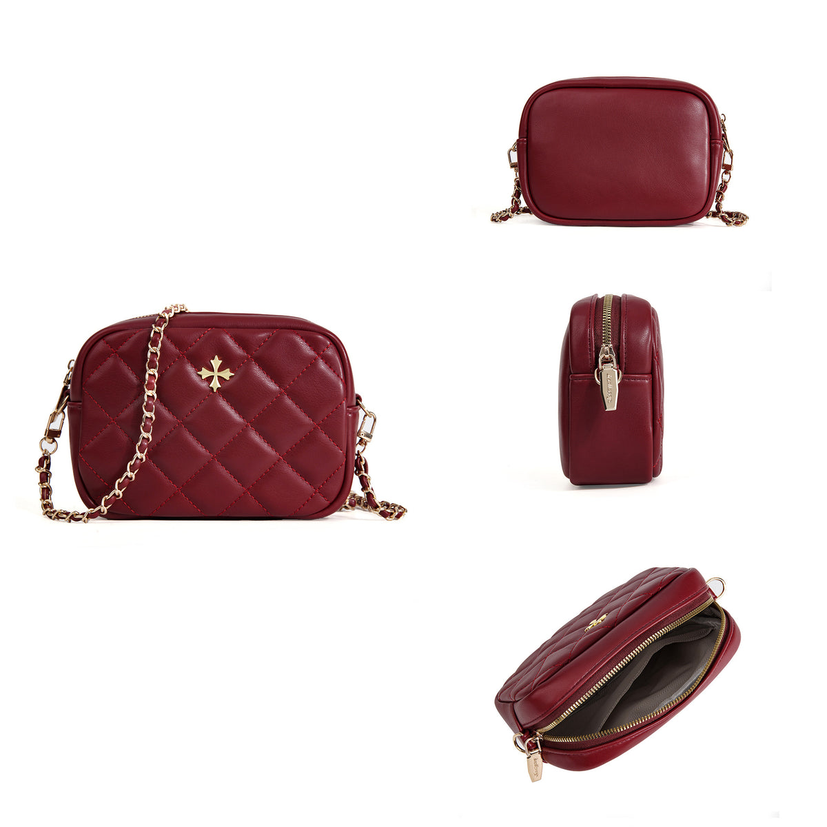 Lady's Fashion Quilted Rhombus Plaid Large Shoulder Bags