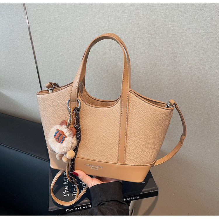 Women's Hand Holding Large Capacity Korean Style Soft Leather Women's Shoulder Bag