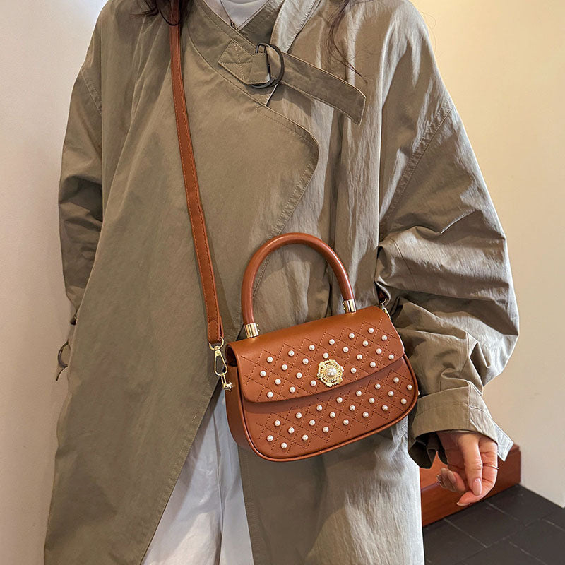 Western Style Textured Spring Good-looking Pearl Women's Shoulder Bag