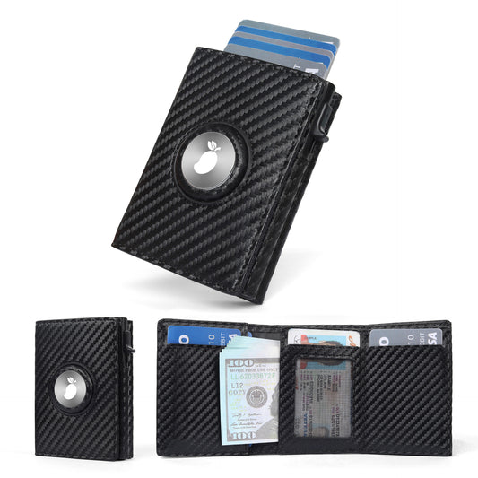 Men's Tracking Swiping Carbon Fiber Cassette Multifunctional Men's Wallets