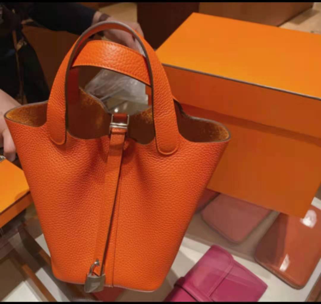 Women's Home Vegetable Basket Hand First Layer Cowhide Bags