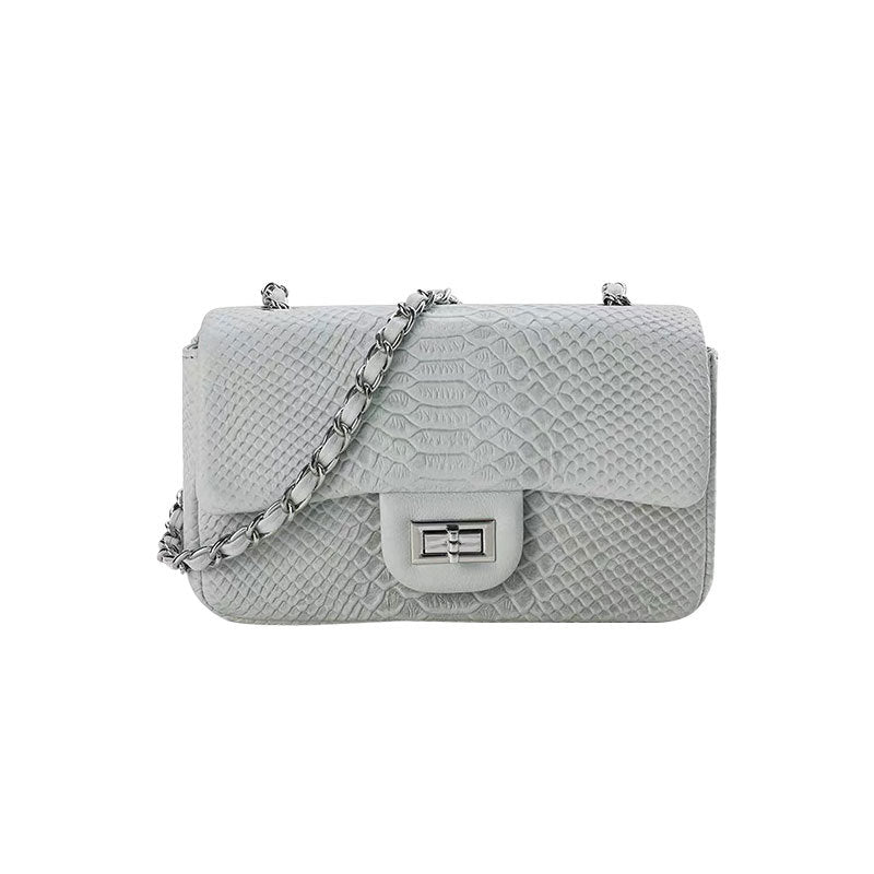 Women's Yak Leather Boutique Classic Style Snakeskin Armpit Bags