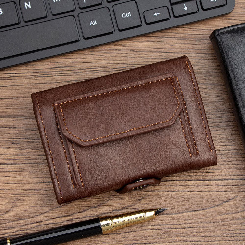 Creative Men's Clutch Fan Snap Button Men's Wallet