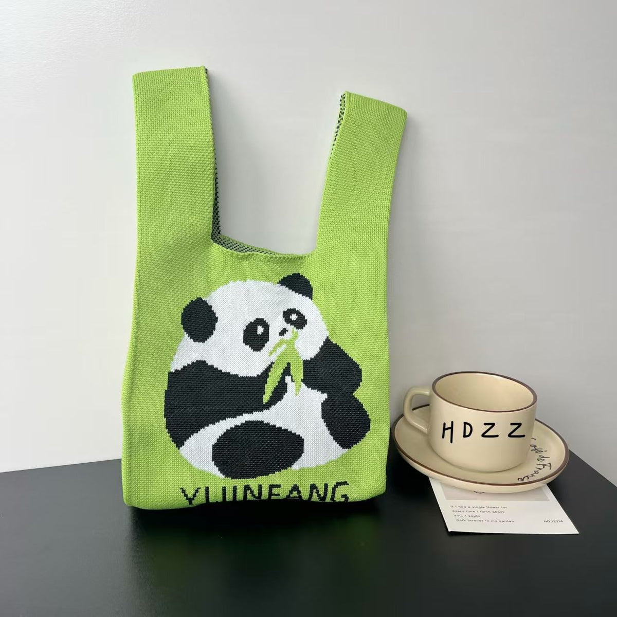 Women's Cute Panda Knitted Gift Niche High-grade Women's Handbag