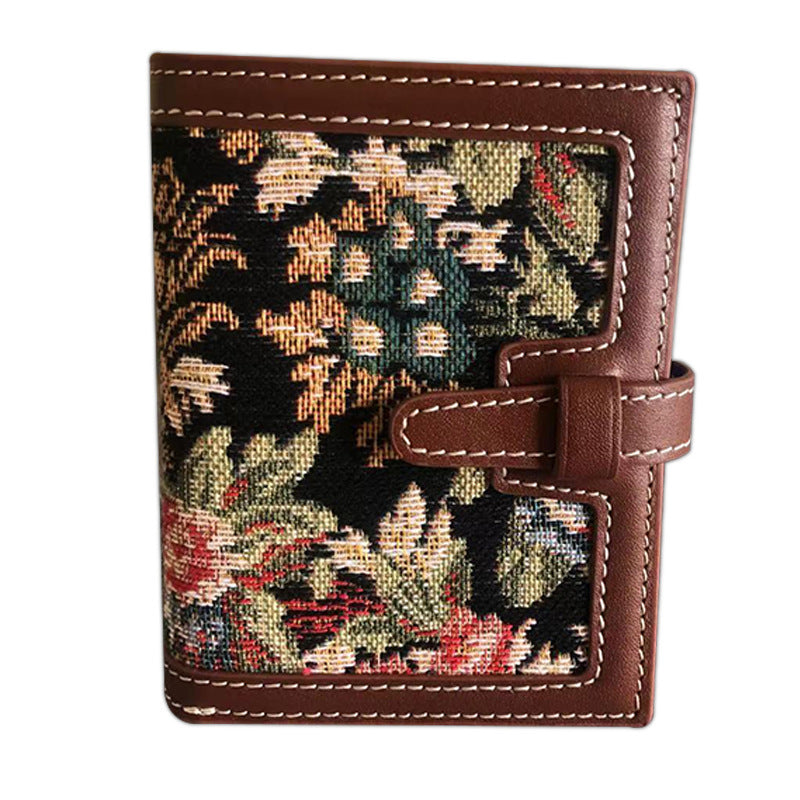 Women's First Layer Cowhide Short Textured Folding Ladies Wallets